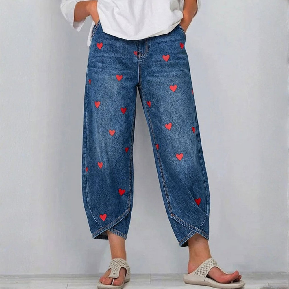 Valentina™ | Heart Detail Denim Jeans