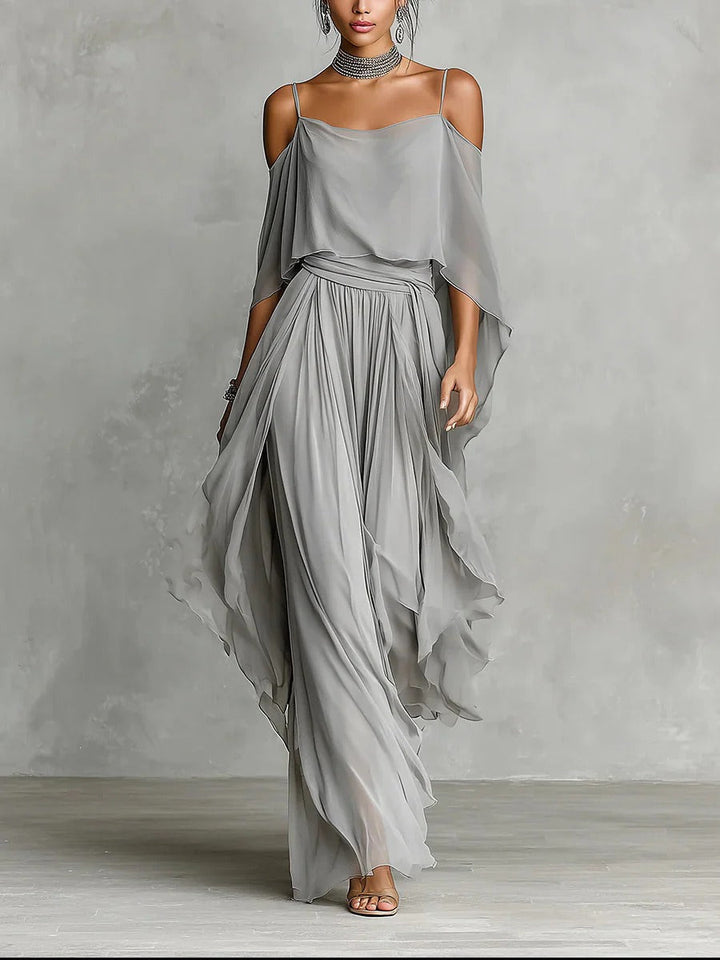 Celeste™ | Off-Shoulder Flowy Two-Piece Set