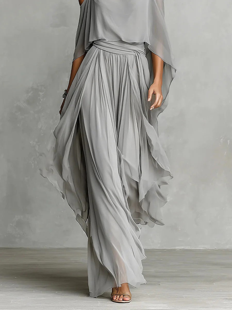 Celeste™ | Off-Shoulder Flowy Two-Piece Set