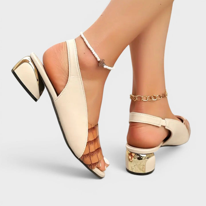 Clara™ | Low Heel Slingback Sandal with Cushioned Sole