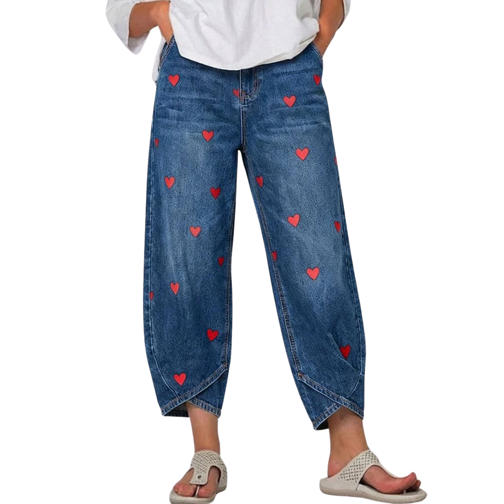 Valentina™ | Heart Detail Denim Jeans